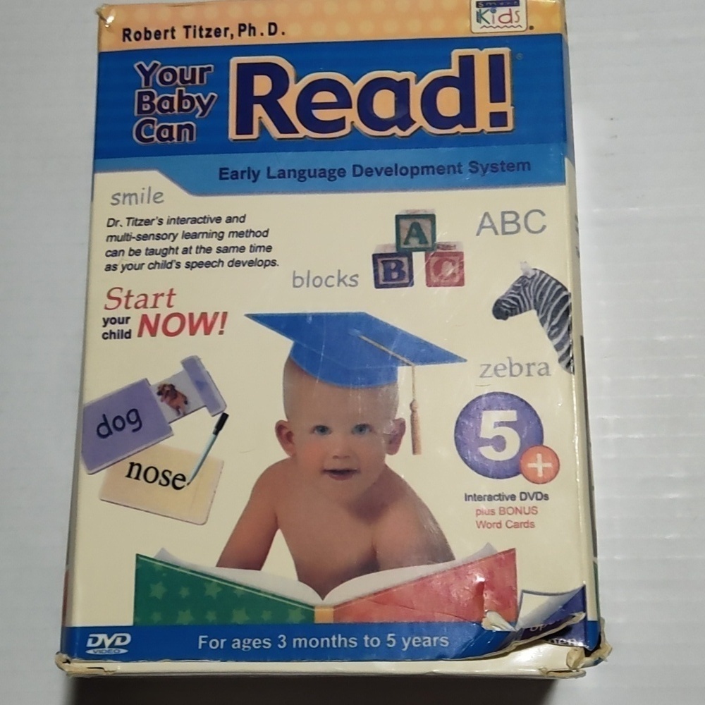 Smart Kids Your Baby Can Read! Early Language Development System DVDs 3 mo-5 yr